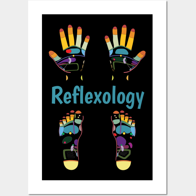 Reflexology (foot and hand maps) Wall Art by Balanceandharmonyforreflexologists